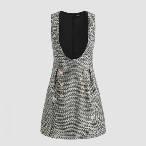 Cider Wool blend U front tweed mini dress vintage look size XL new with tags - Picture 1 of 8